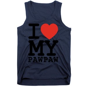 I Love My Pawpaw Family Matching Valentines Day Gift Tank Top