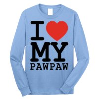 I Love My Pawpaw Family Matching Valentines Day Gift Long Sleeve Shirt