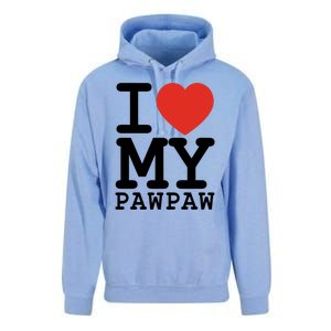 I Love My Pawpaw Family Matching Valentines Day Gift Unisex Surf Hoodie