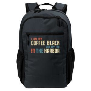 I Like My Coffee Black And My Tea In The Harbor Retro USA Daily Commute Backpack