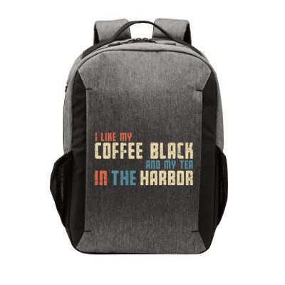 I Like My Coffee Black And My Tea In The Harbor Retro USA Vector Backpack