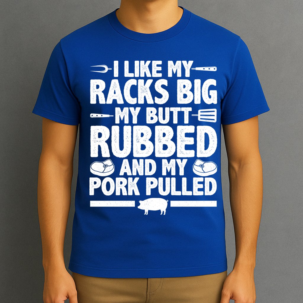 I Like My Racks Big My Butt Rubbed And My Pork Pulled T-Shirt