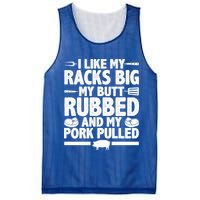 I Like My Racks Big My Butt Rubbed And My Pork Pulled Mesh Reversible Basketball Jersey Tank