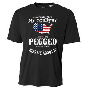 I Love My Wife My Country And Getting Pegged If You Don't Cooling Performance Crew T-Shirt