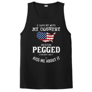 I Love My Wife My Country And Getting Pegged If You Don't PosiCharge Competitor Tank