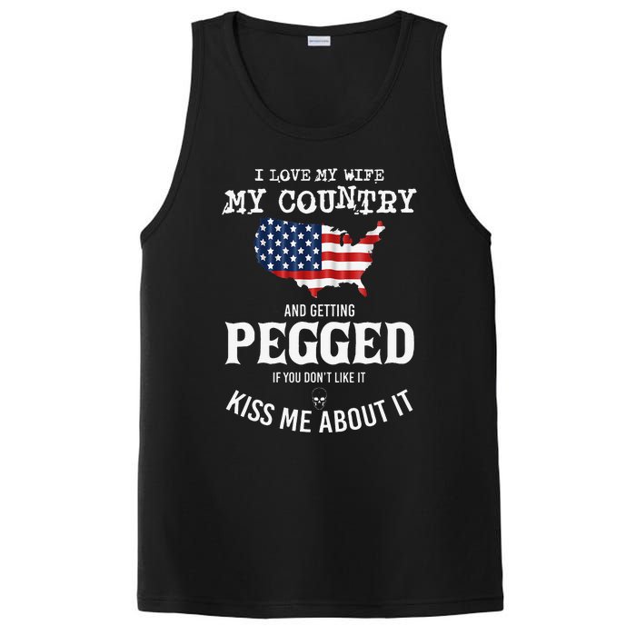 I Love My Wife My Country And Getting Pegged If You Don't PosiCharge Competitor Tank