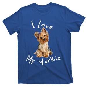 I Love My Yorkie Gift Dog Gift Idea Gift T-Shirt