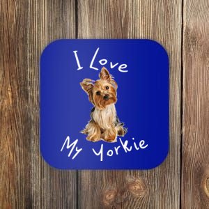 I Love My Yorkie Gift Dog Gift Idea Gift Coaster