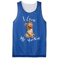 I Love My Yorkie Gift Dog Gift Idea Gift Mesh Reversible Basketball Jersey Tank