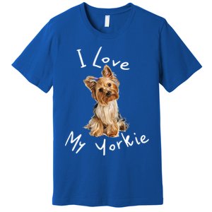 I Love My Yorkie Gift Dog Gift Idea Gift Premium T-Shirt