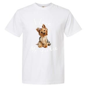 I Love My Yorkie Gift Dog Gift Idea Gift Garment-Dyed Heavyweight T-Shirt