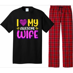 I Love My Awesome Wife Gift Pajama Set