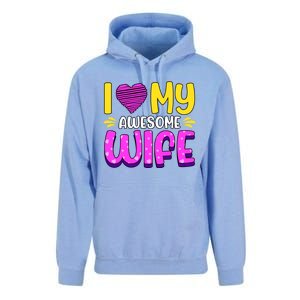 I Love My Awesome Wife Gift Unisex Surf Hoodie