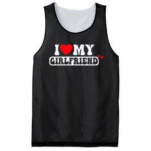 I Love My Girlfriend I Heart My Girlfriend Mesh Reversible Basketball Jersey Tank