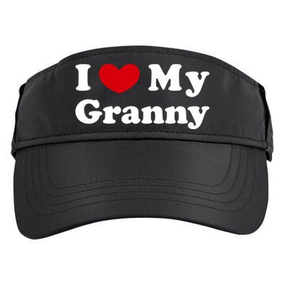 I Love My Granny I Heart My Granny Cute Gift Adult Drive Performance Visor