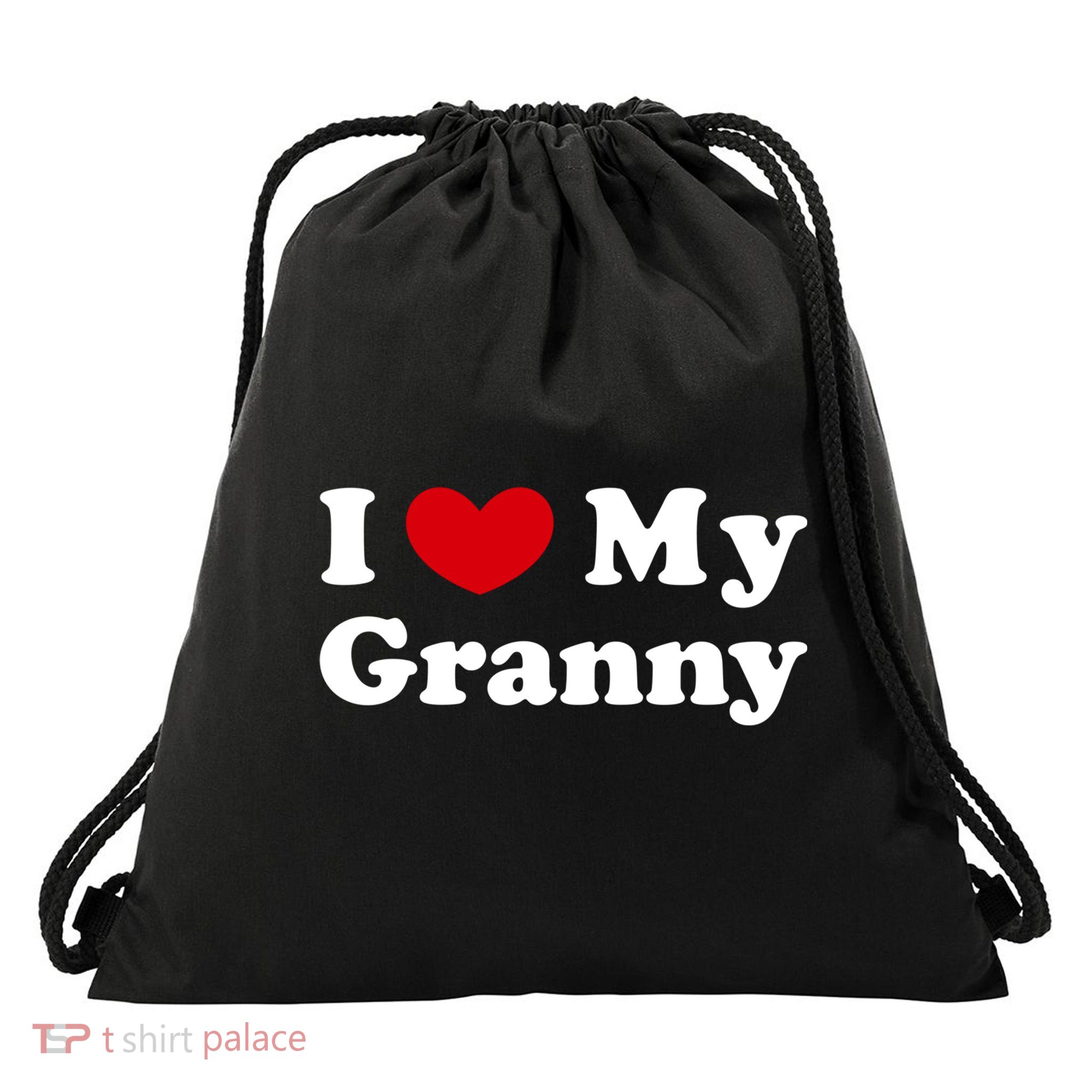 I Love My Granny I Heart My Granny Cute Gift Drawstring Bag