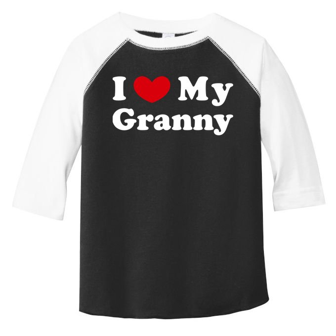 I Love My Granny I Heart My Granny Cute Gift Toddler Fine Jersey T-Shirt