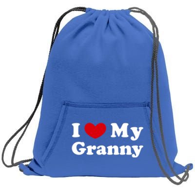 I Love My Granny I Heart My Granny Cute Gift Sweatshirt Cinch Pack Bag