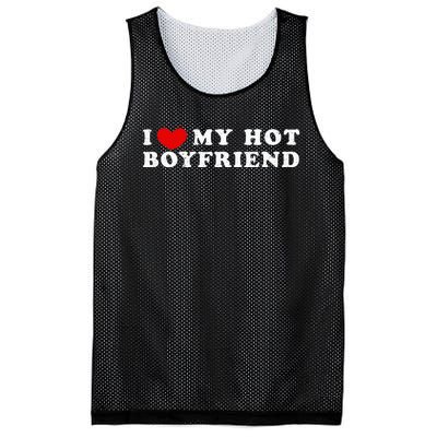 I Love My Hot Boyfriend I Heart My Hot Boyfriend Mesh Reversible Basketball Jersey Tank