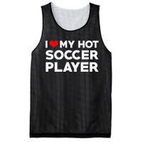 I Love My Hot Soccer Player Boyfriend funny Couple Mesh Reversible Basketball Jersey Tank