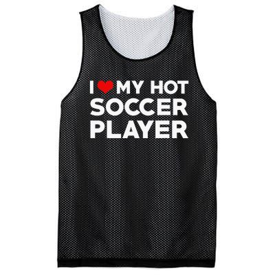 I Love My Hot Soccer Player Boyfriend funny Couple Mesh Reversible Basketball Jersey Tank