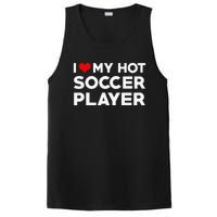 I Love My Hot Soccer Player Boyfriend funny Couple PosiCharge Competitor Tank