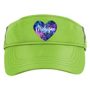 I Love Michigan Usa Gift Adult Drive Performance Visor