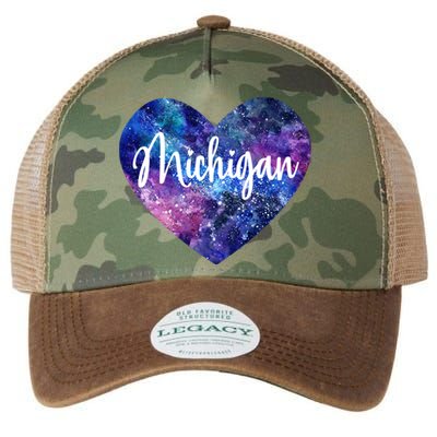 I Love Michigan Usa Gift Legacy Tie Dye Trucker Hat