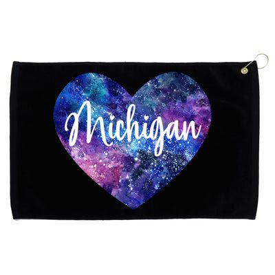 I Love Michigan Usa Gift Grommeted Golf Towel