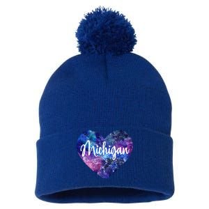 I Love Michigan Usa Gift Pom Pom 12in Knit Beanie