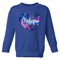 I Love Michigan Usa Gift Toddler Sweatshirt