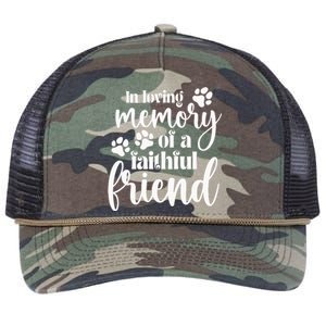 In Loving Memory Of A Faithful Friend Retro Rope Trucker Hat Cap