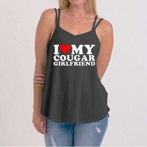 I Love My Cougar Girlfriend I Heart My Cougar Girlfriend GF Women's Strappy Tank