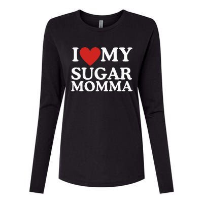 I Love My Sugar Momma I Heart My Sugar Momma GF Funny Womens Cotton Relaxed Long Sleeve T-Shirt