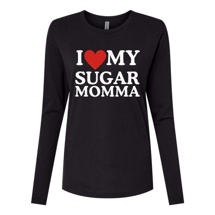 I Love My Sugar Momma I Heart My Sugar Momma GF Funny Womens Cotton Relaxed Long Sleeve T-Shirt