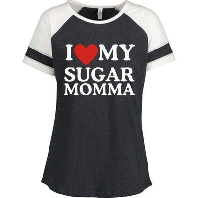 I Love My Sugar Momma I Heart My Sugar Momma GF Funny Enza Ladies Jersey Colorblock Tee