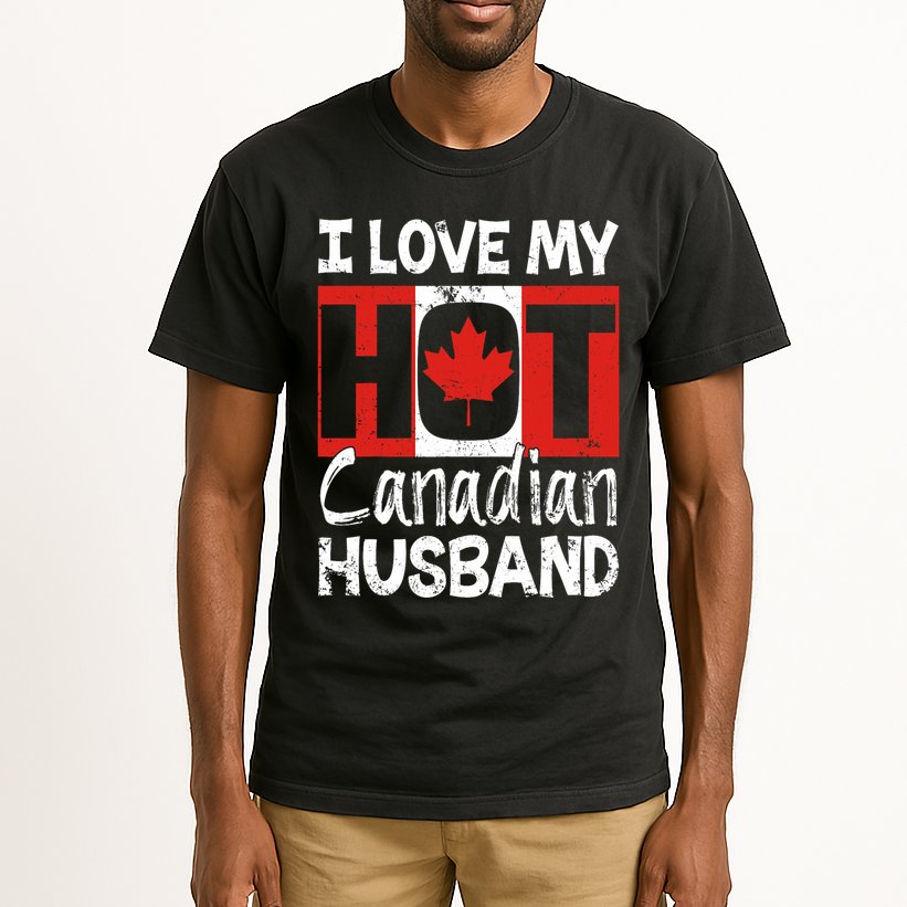 I Love My Hot Husband Canadian Maple Leaf Canada Flag Ottawa Tall T-Shirt