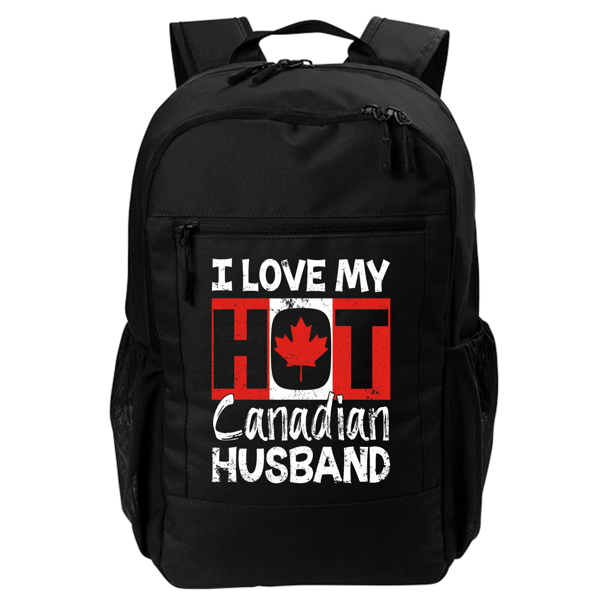 I Love My Hot Husband Canadian Maple Leaf Canada Flag Ottawa Backpack