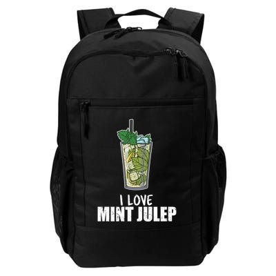 I Love Mint Julep Cocktail Alcohol Lover Cool Gift Backpack