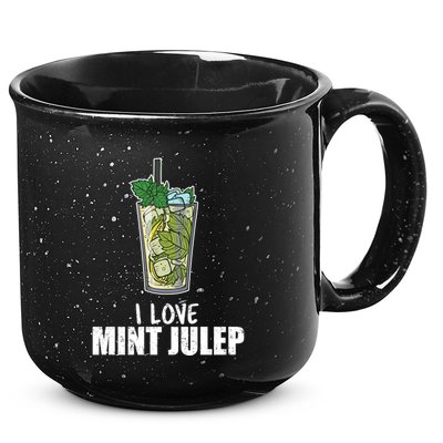 I Love Mint Julep Cocktail Alcohol Lover Cool Gift 15oz Campfire Ceramic Mug