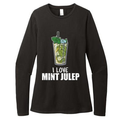 I Love Mint Julep Cocktail Alcohol Lover Cool Gift Womens CVC Long Sleeve Shirt