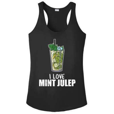 I Love Mint Julep Cocktail Alcohol Lover Cool Gift Ladies PosiCharge Competitor Racerback Tank