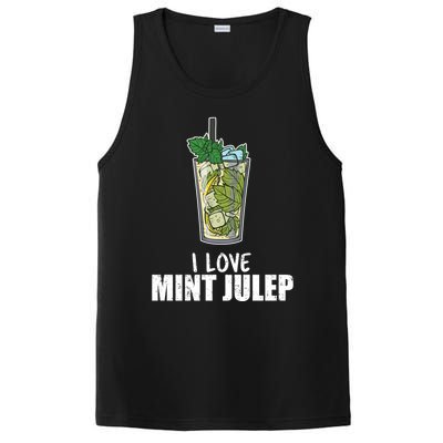 I Love Mint Julep Cocktail Alcohol Lover Cool Gift PosiCharge Competitor Tank