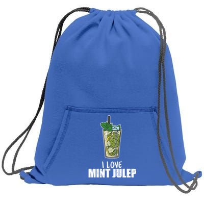 I Love Mint Julep Cocktail Alcohol Lover Cool Gift Sweatshirt Cinch Pack Bag