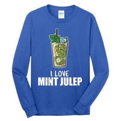 I Love Mint Julep Cocktail Alcohol Lover Cool Gift Tall Long Sleeve T-Shirt