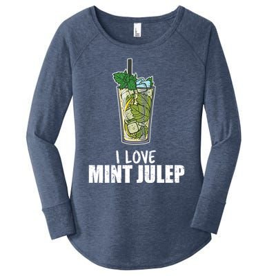 I Love Mint Julep Cocktail Alcohol Lover Cool Gift Women's Perfect Tri Tunic Long Sleeve Shirt