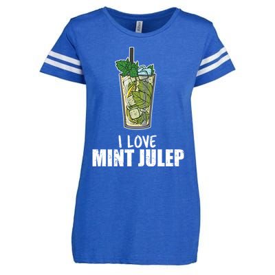 I Love Mint Julep Cocktail Alcohol Lover Cool Gift Enza Ladies Jersey Football T-Shirt