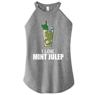 I Love Mint Julep Cocktail Alcohol Lover Cool Gift Women's Perfect Tri Rocker Tank