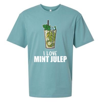 I Love Mint Julep Cocktail Alcohol Lover Cool Gift Sueded Cloud Jersey T-Shirt