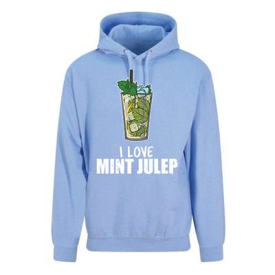 I Love Mint Julep Cocktail Alcohol Lover Cool Gift Unisex Surf Hoodie